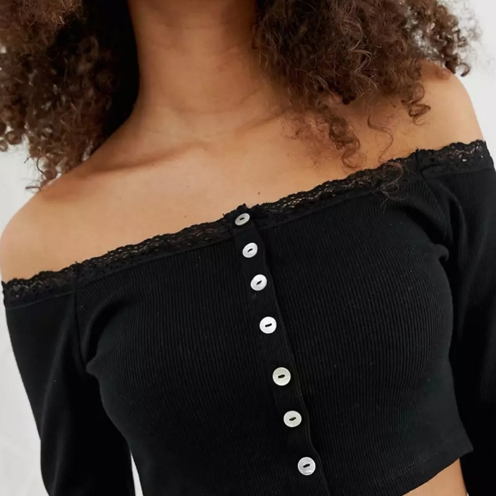 Asos Design Bardot With Button Front - image 3